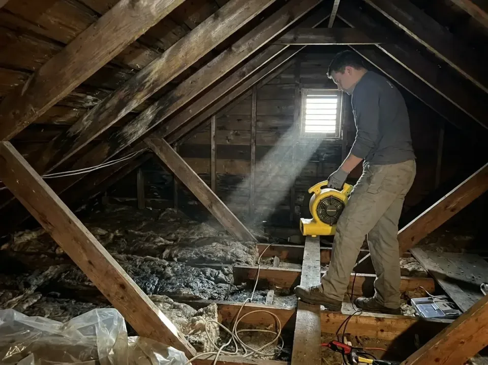 attic-water-damage-drying-proc-007 — frequently asked questions, Emergency Water Extraction & 24/7 Flood Response in Urbanda…